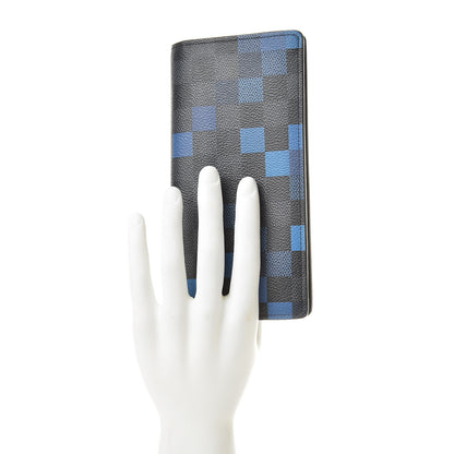 Louis Vuitton Damier Graphite Pixel Brazza Wallet Blue 2 of 7