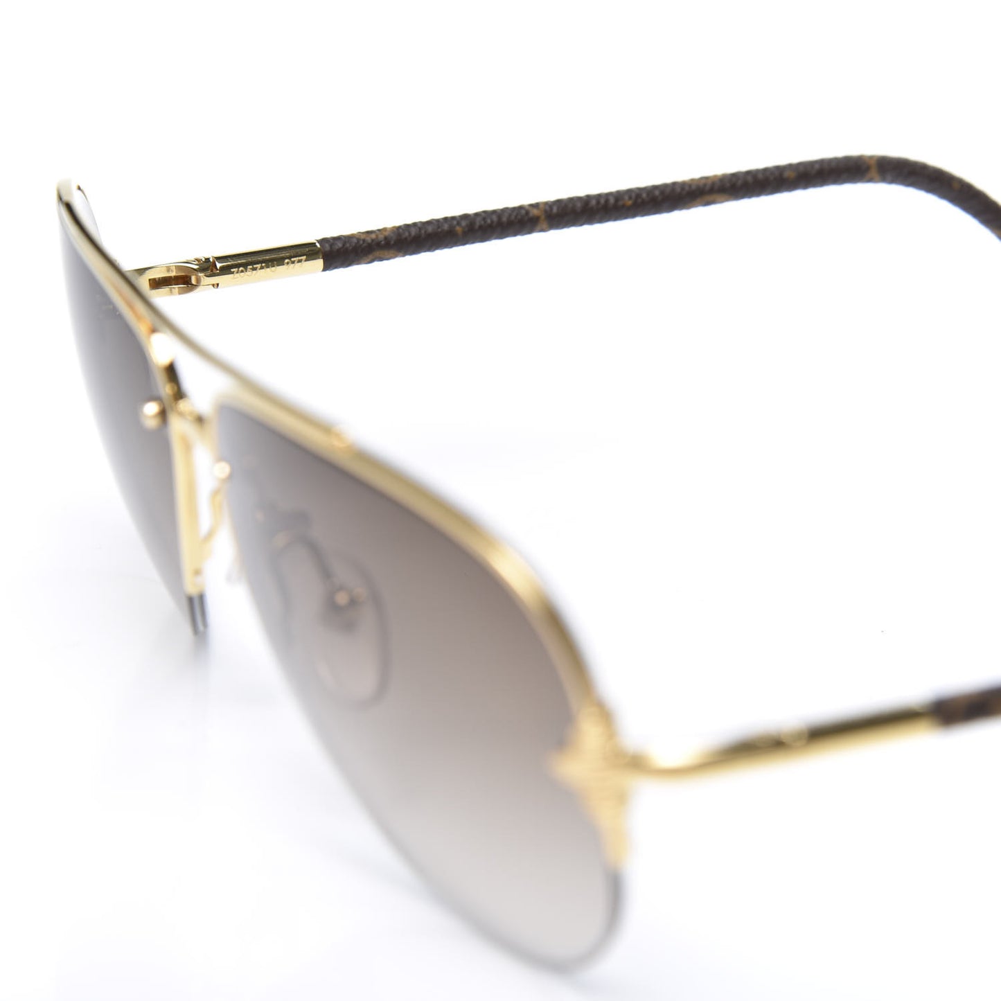 Monogram Petite Viola Pilote Aviator Sunglasses Z0571U Brown
