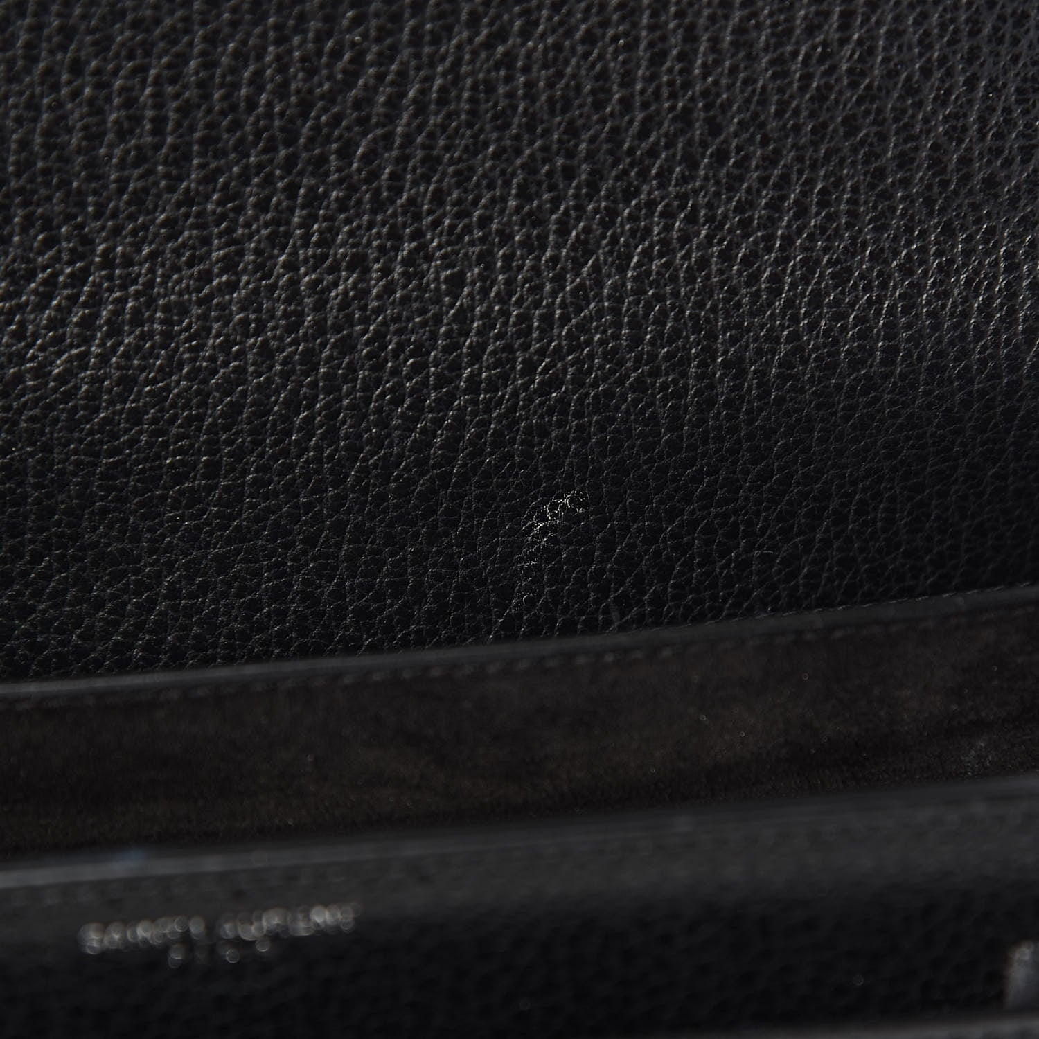 Saint Laurent Grained Calfskin Medium Monogram Sunset Satchel Black 7 of 13