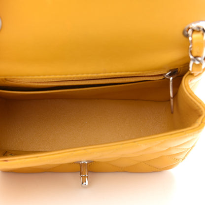 Chanel Lambskin Quilted Mini Square Flap Yellow 5 of 10