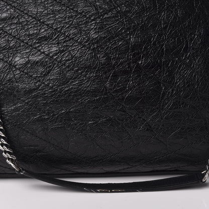 Saint Laurent Crinkled Calfskin Matelasse Monogram Large Niki Shopping Tote Bag Black 14 of 15