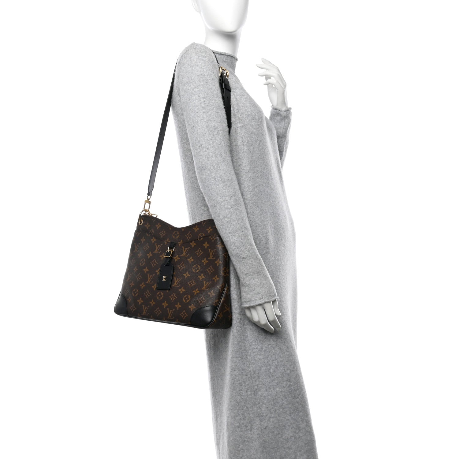 Louis Vuitton Monogram Odeon MM Black 2 of 9