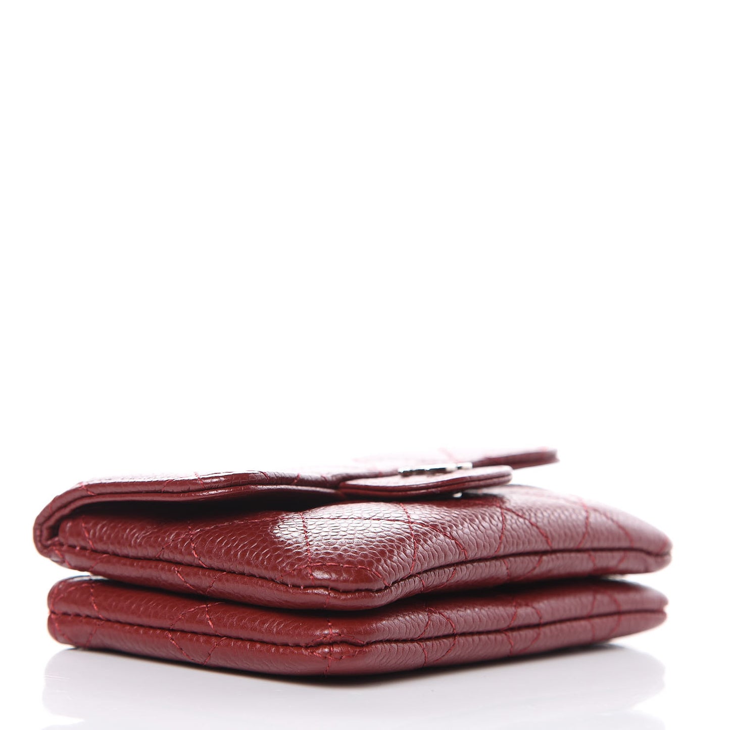 Caviar Quilted Coin Purse Dark Red