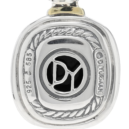David Yurman Sterling Silver 14K Yellow Gold Black Onyx Albion Enhancer Pendant 2 of 3