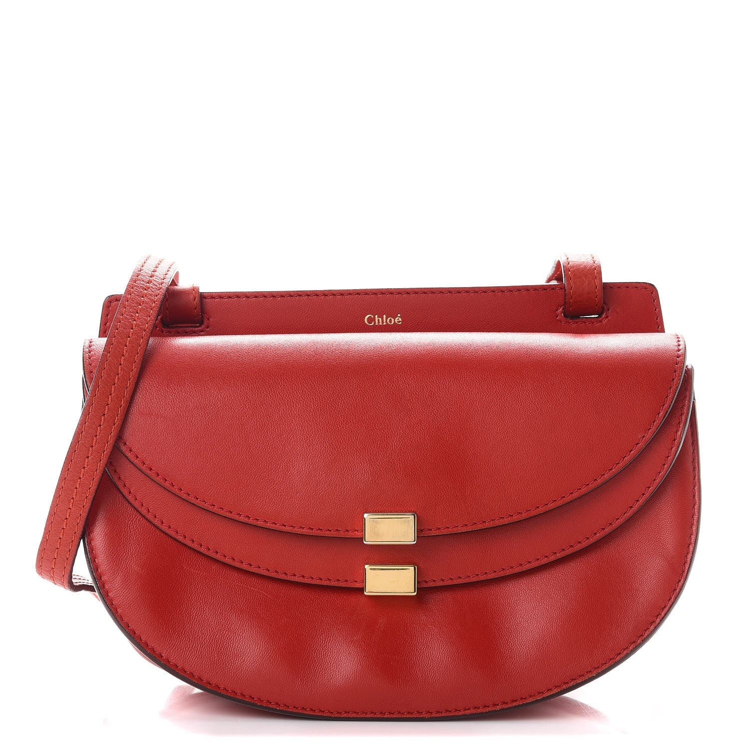 Chloe Calfskin Mini Georgia Crossbody Bag Paprika Red 1 of 8