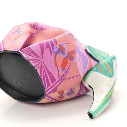 Loewe Calfskin Paula's Ibiza Printed Elephant Crossbody Bag Pink White 8 of 8