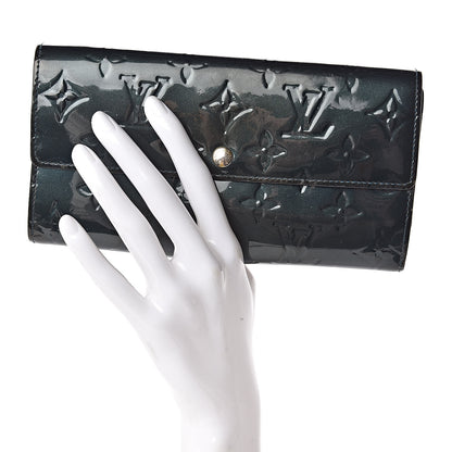 Louis Vuitton Vernis Sarah Wallet Blue Nuit 2 of 11