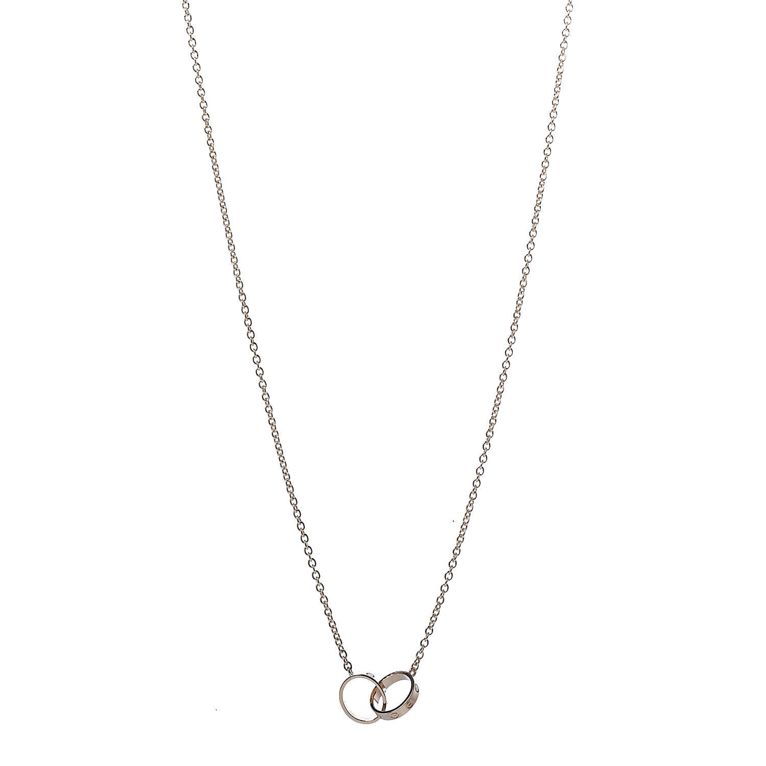 Cartier 18K Yellow Gold Interlocking LOVE Necklace 1 of 8
