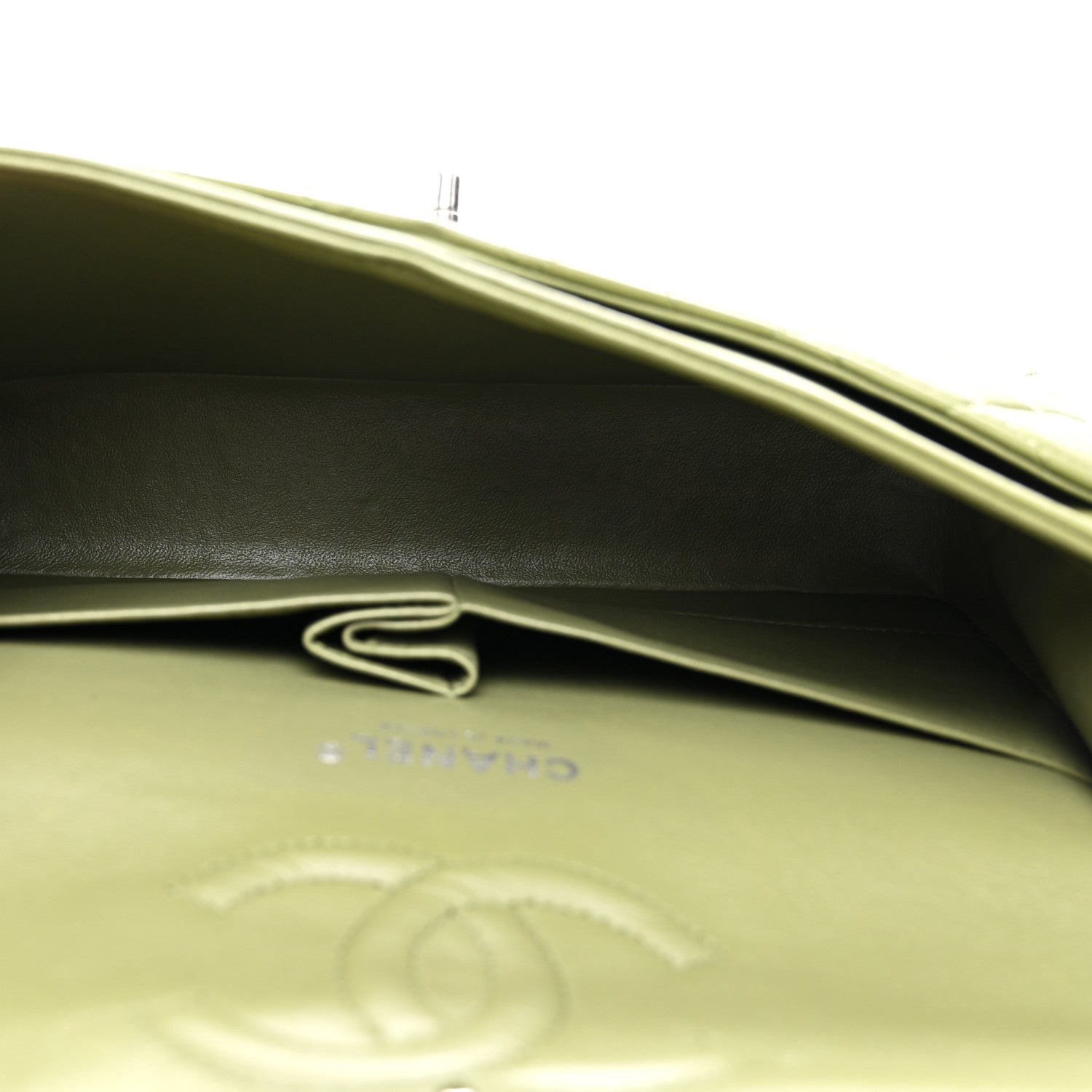 Chanel Lambskin Quilted Medium Double Flap Green 5 of 11