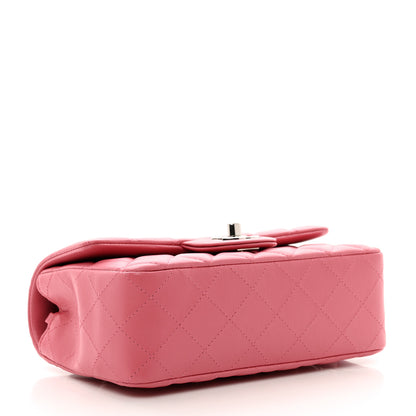 Chanel Lambskin Quilted Mini Rectangular Flap Pink 4 of 11