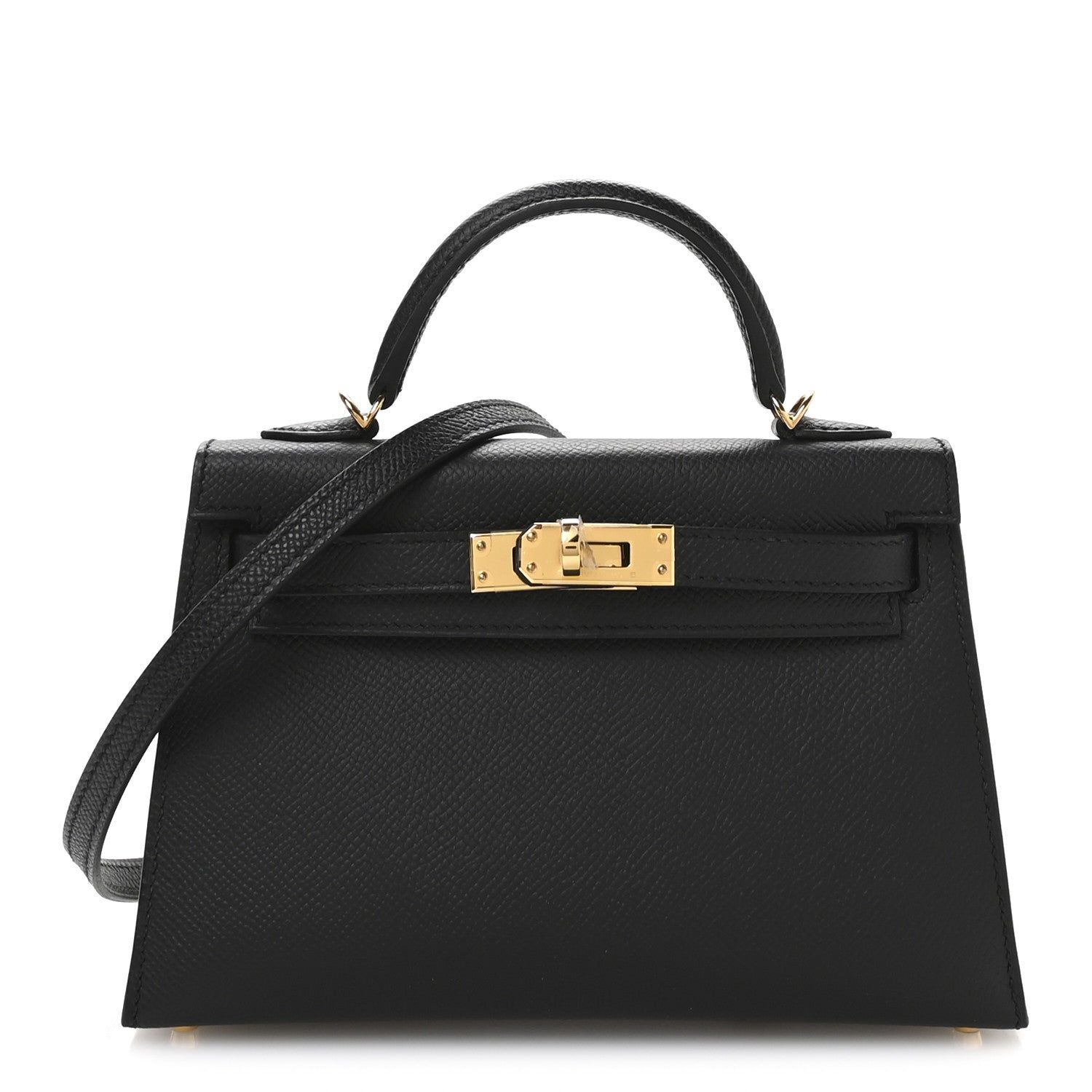 Hermes Epsom Mini Kelly Sellier 20 Black 1 of 11