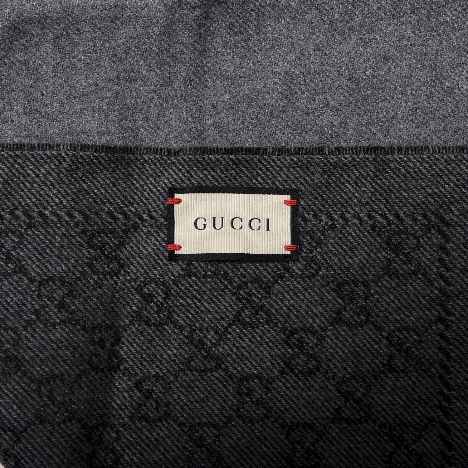 Gucci Wool GG Monogram Lonar Scarf Grey 3 of 5