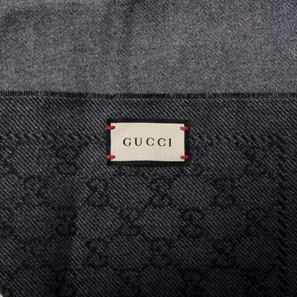 Gucci Wool GG Monogram Lonar Scarf Grey 3 of 5