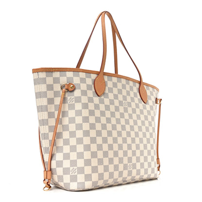 Louis Vuitton Damier Azur Neo Neverfull MM Rose Ballerine 3 of 9