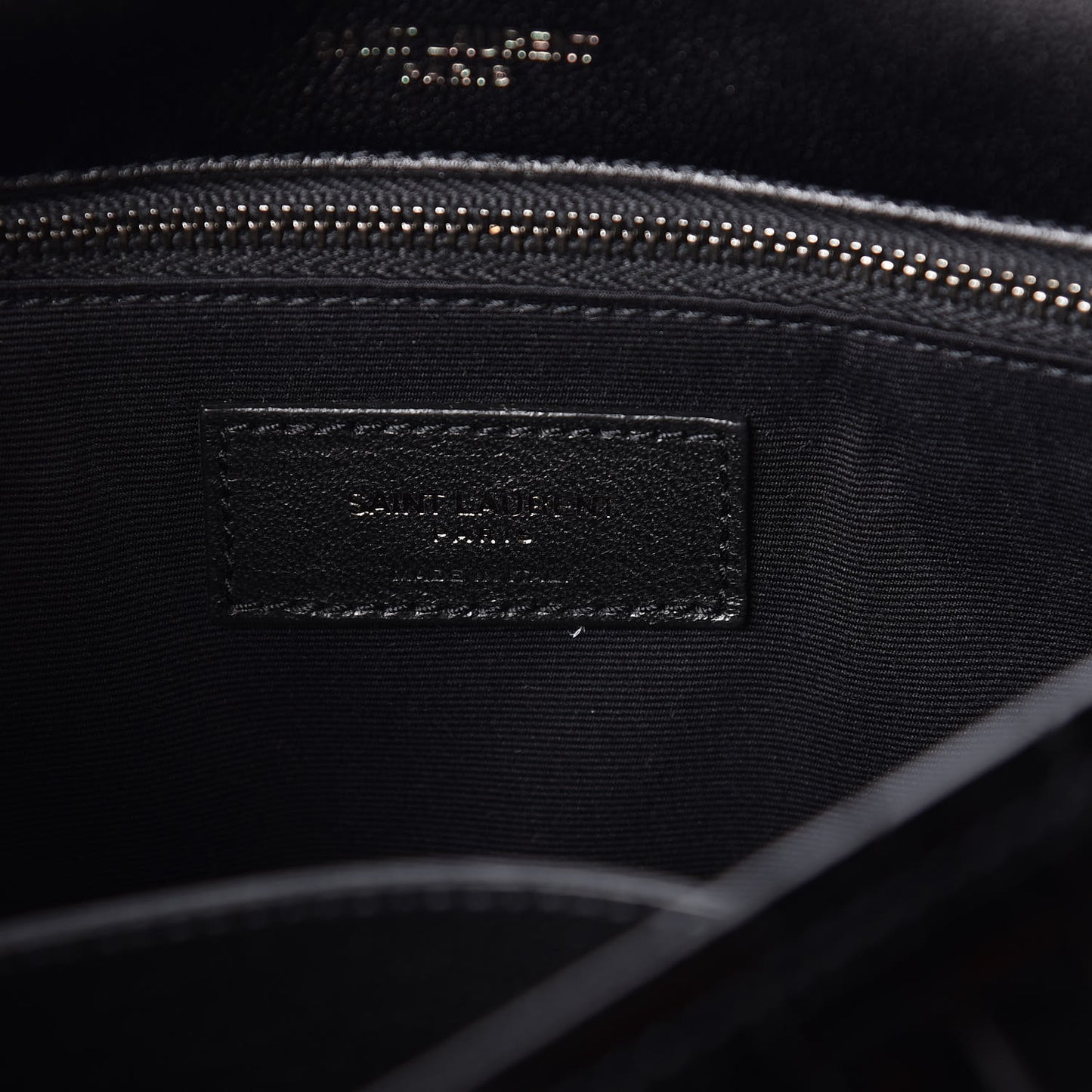 Patent Crocodile Embossed Lambskin Monogram Medium Niki Chain Satchel Black