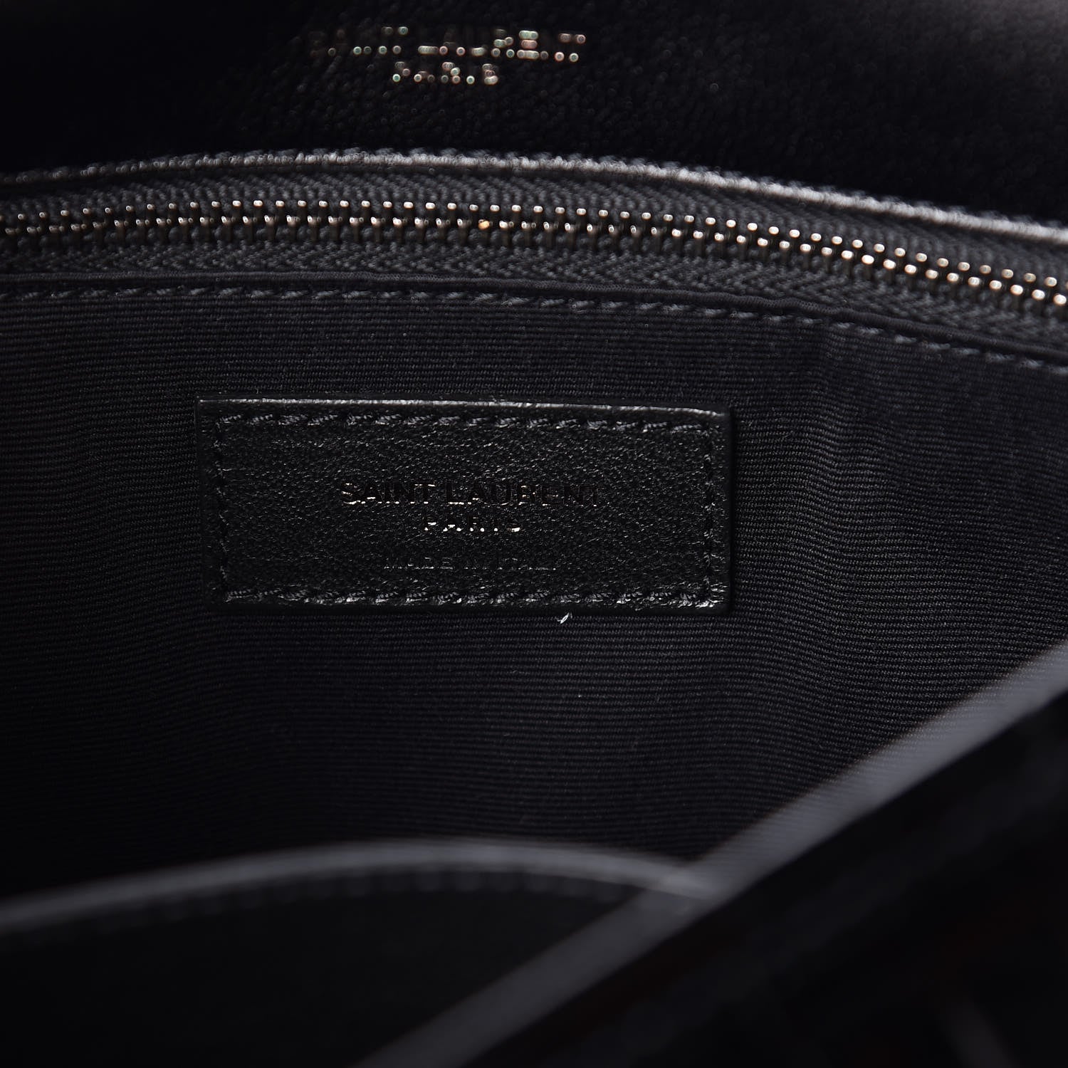 Saint Laurent Patent Crocodile Embossed Lambskin Monogram Medium Niki Chain Satchel Black 6 of 9