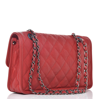 Chanel Caviar Quilted Medium French Riviera Flap Red 3 of 11
