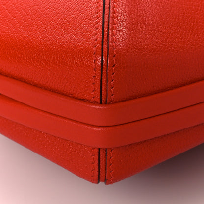 Hermes Chevre Chamkila Clou Medor Clutch Rouge De Coeur 9 of 10