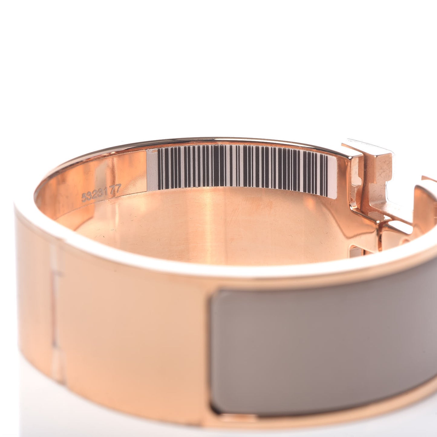 Enamel Wide Clic Clac H Bracelet PM Marron Glace