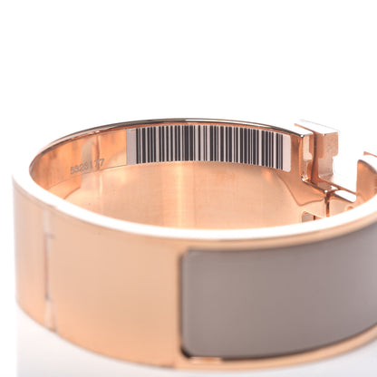 Hermes Enamel Wide Clic Clac H Bracelet PM Marron Glace 5 of 7