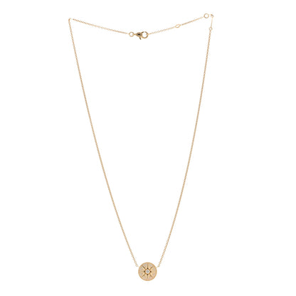 Christian Dior 18K Yellow Gold Diamond Mother of Pearl Rose Des Vents Necklace 3 of 6
