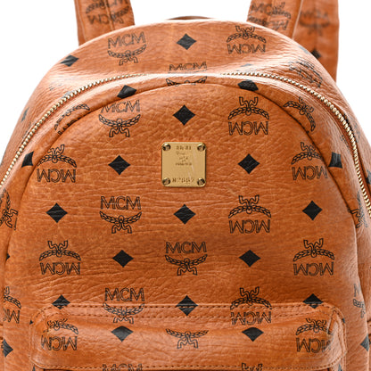 MCM Visetos Small Side Stud Stark Backpack Cognac 7 of 11