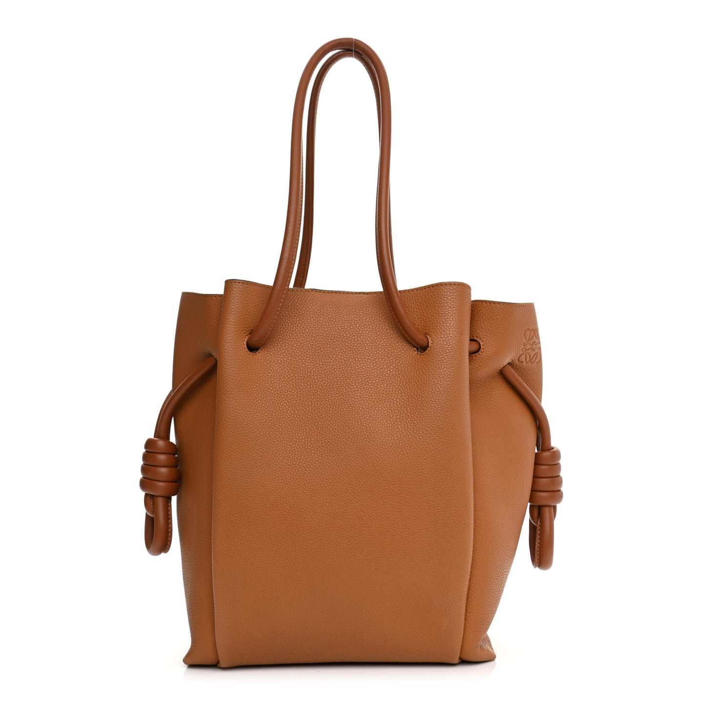 Calfskin Small Flamenco Knot Bag Caramel