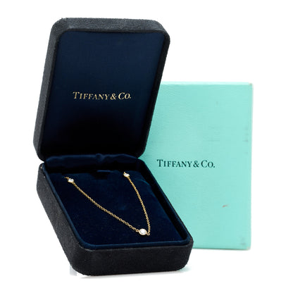 Tiffany 18K Yellow Gold Elsa Peretti Diamonds by the Yard 3 Station Necklace 6 of 6