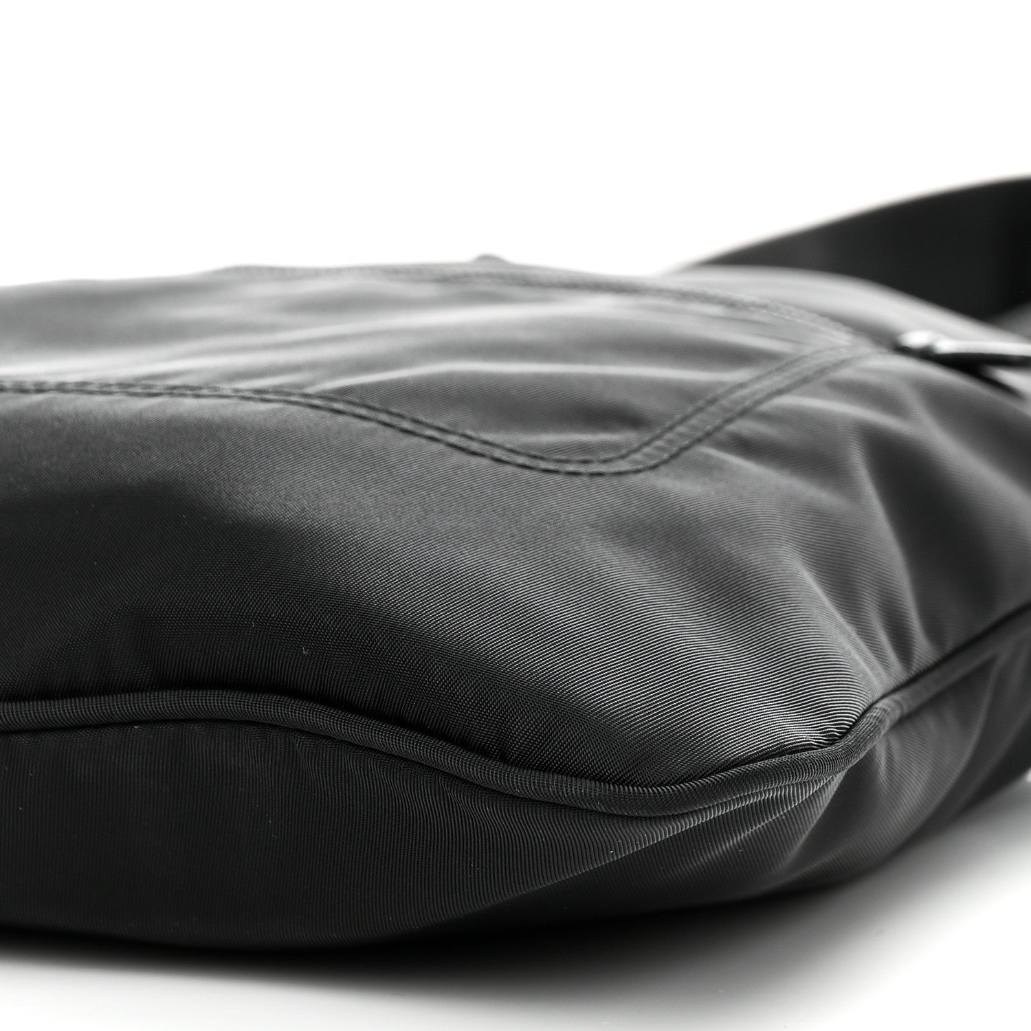Prada Nylon Saffiano Flat Messenger Bag Black 10 of 10