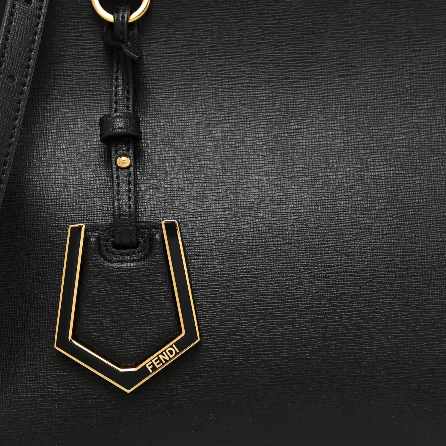 Fendi Vitello Elite Petite 2Jours Tote Black 7 of 11