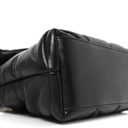 Saint Laurent Lambskin Quilted Small Loulou Puffer Monogram Chain Satchel Black 9 of 11