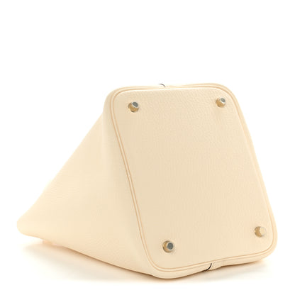 Hermes Taurillon Clemence Picotin Lock 22 MM Nata 4 of 11