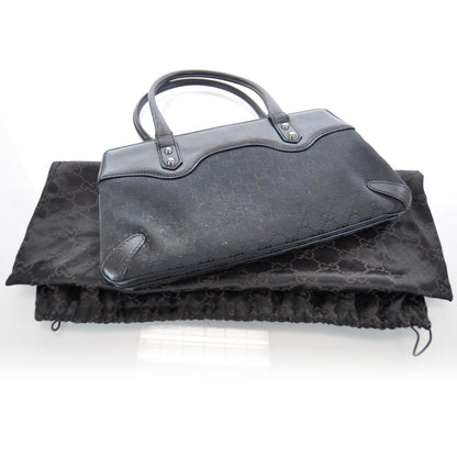 Gucci Monogram Horsebit Chain Shoulder Bag Black 3 of 9