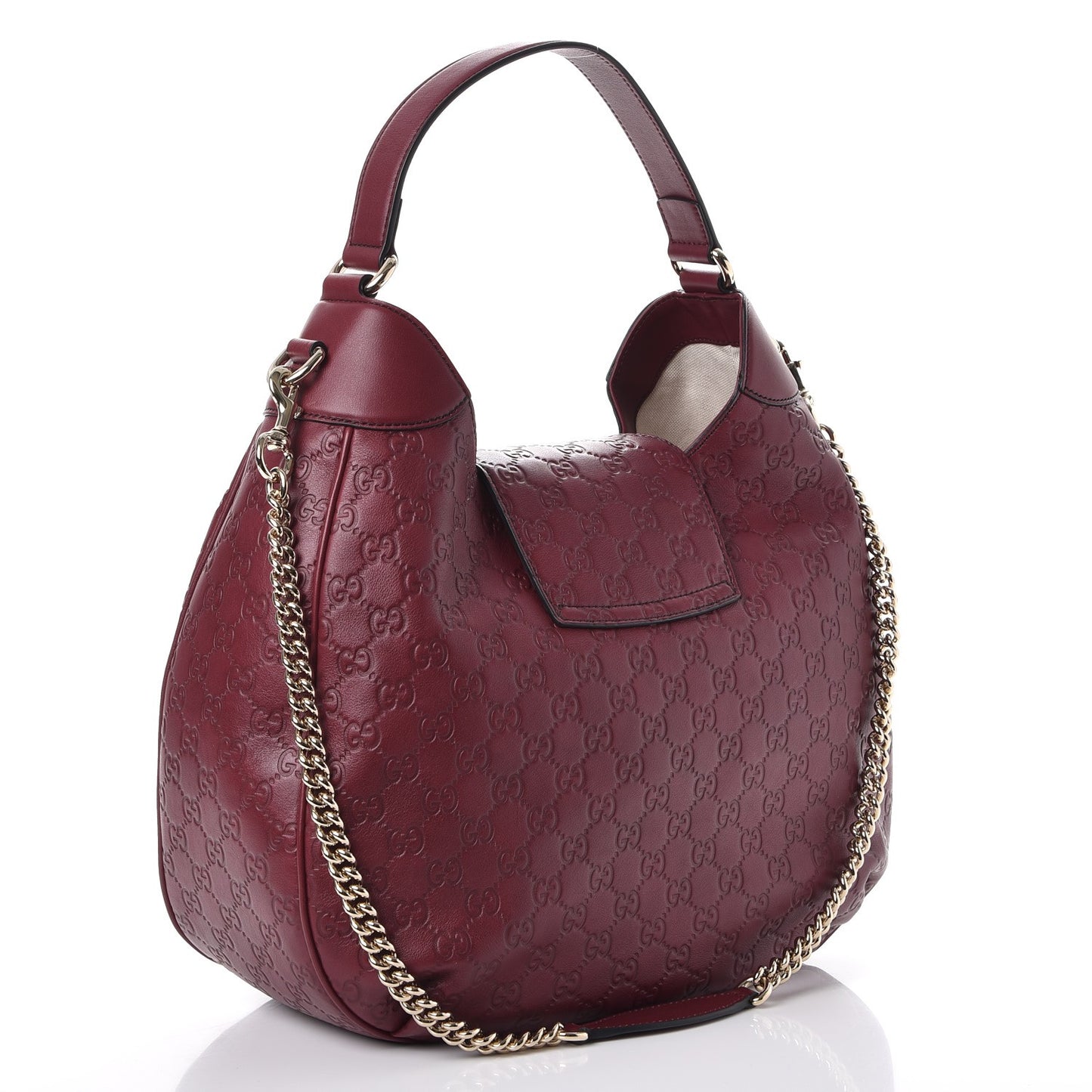 Soft Guccissima Medium Emily Hobo Classic Ruby