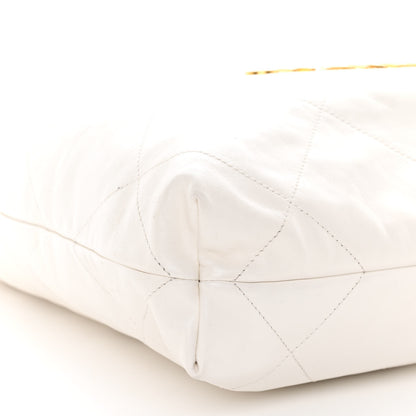 Chanel Shiny Calfskin Quilted Small Chanel 22 White 10 of 12