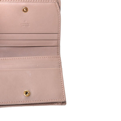 Gucci Calfskin Matelasse GG Marmont Card Case Wallet Porcelain Rose 5 of 8