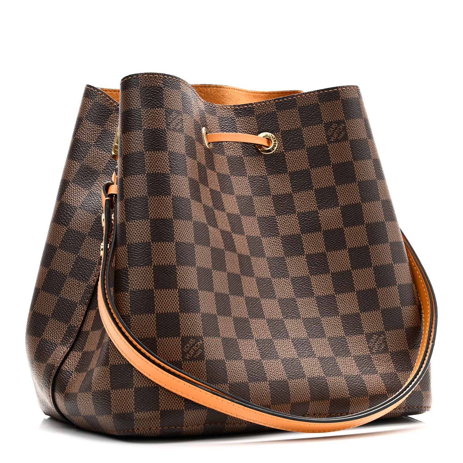 Louis Vuitton Damier Ebene Neonoe MM Safran 3 of 10