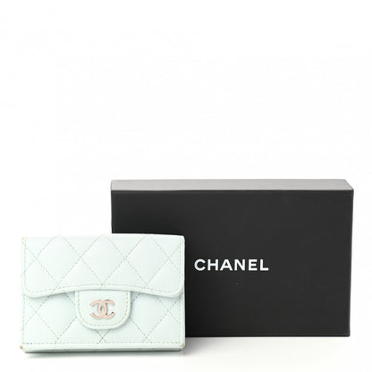 Chanel Caviar Quilted Double Flap Wallet Light Blue 12 of 12