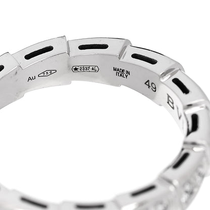 Bulgari 18K White Gold Diamond Serpenti Viper Band Ring 49 5 4 of 6
