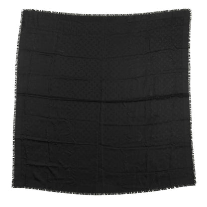 Louis Vuitton Silk Wool Monogram Shawl Black 1 of 3