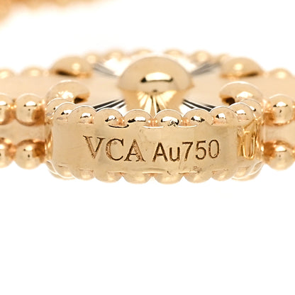 Van Cleef & Arpels 18K Yellow Gold Diamond 5 Motifs Guilloche Vintage Alhambra Bracelet 5 of 7