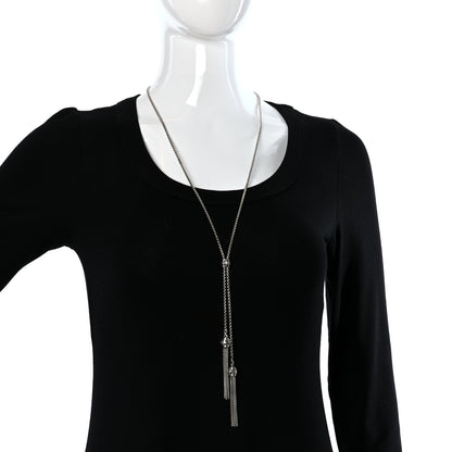 David Yurman Sterling Silver Diamond Renaissance Tassel Necklace 3 of 4