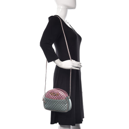 Gucci Laminated Nappa Trapuntata Mini Zumi Dome Shoulder Bag Rosa Lago Rame 2 of 9