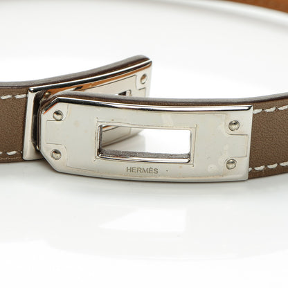 Hermes Tadelakt Kelly Double Tour Bracelet XS Etoupe 5 of 9