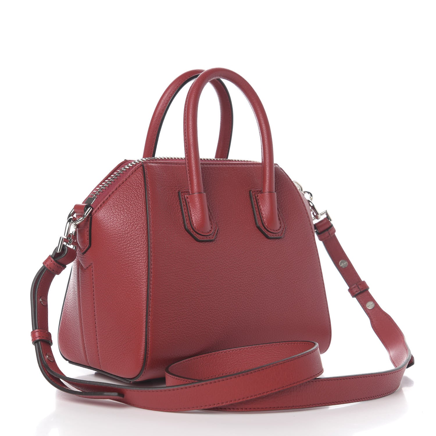 Givenchy Sugar Goatskin Mini Antigona Dark Red 2 of 8