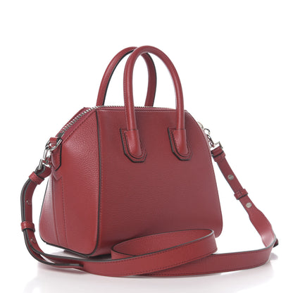 Givenchy Sugar Goatskin Mini Antigona Dark Red 2 of 8