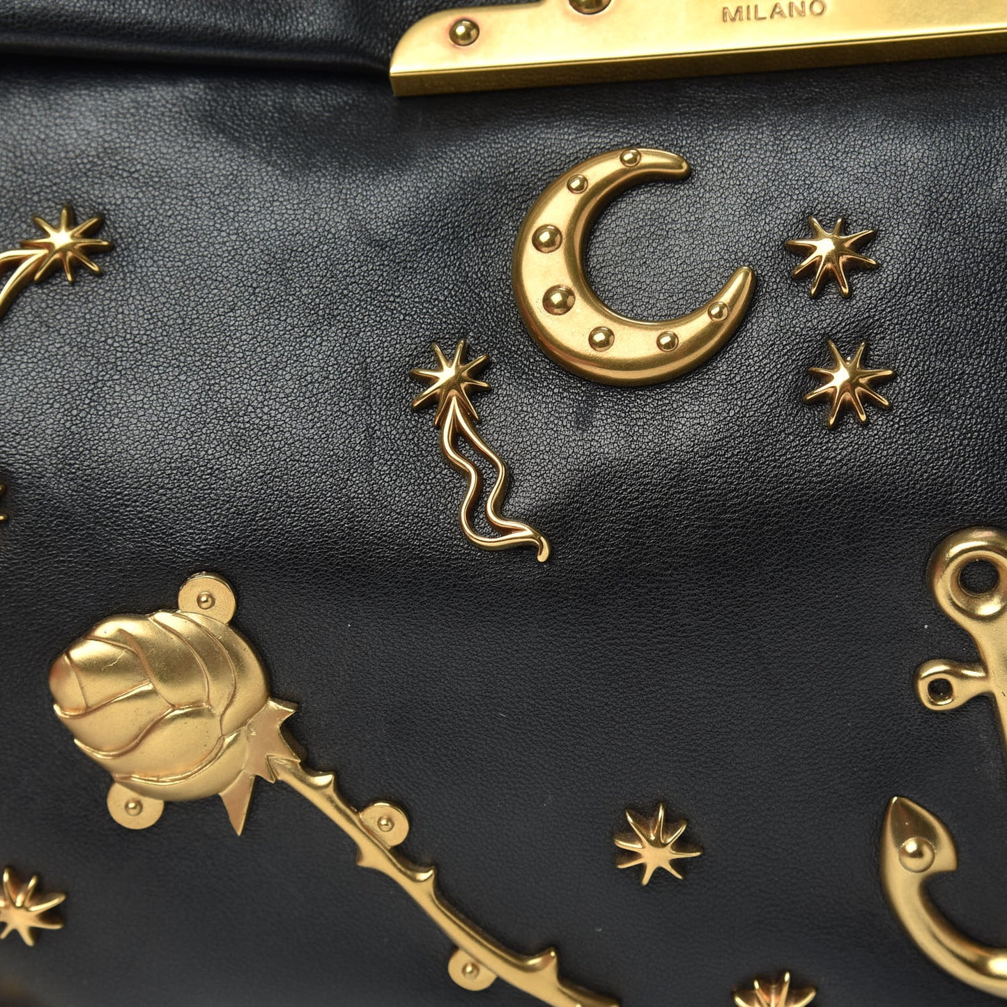 City Calf Cahier Astrology Pouch Black