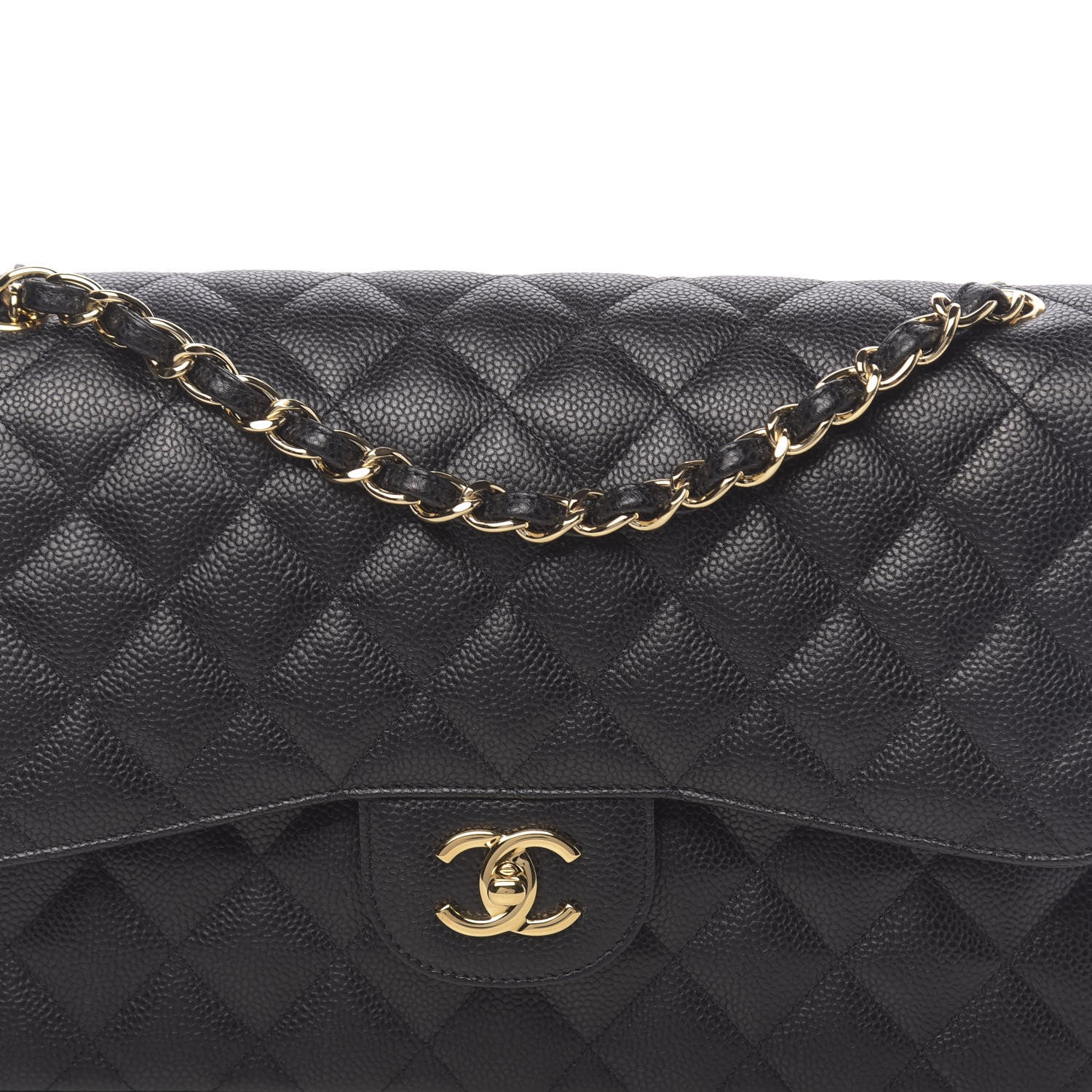 Chanel Caviar Quilted Jumbo Double Flap Black 10 of 11