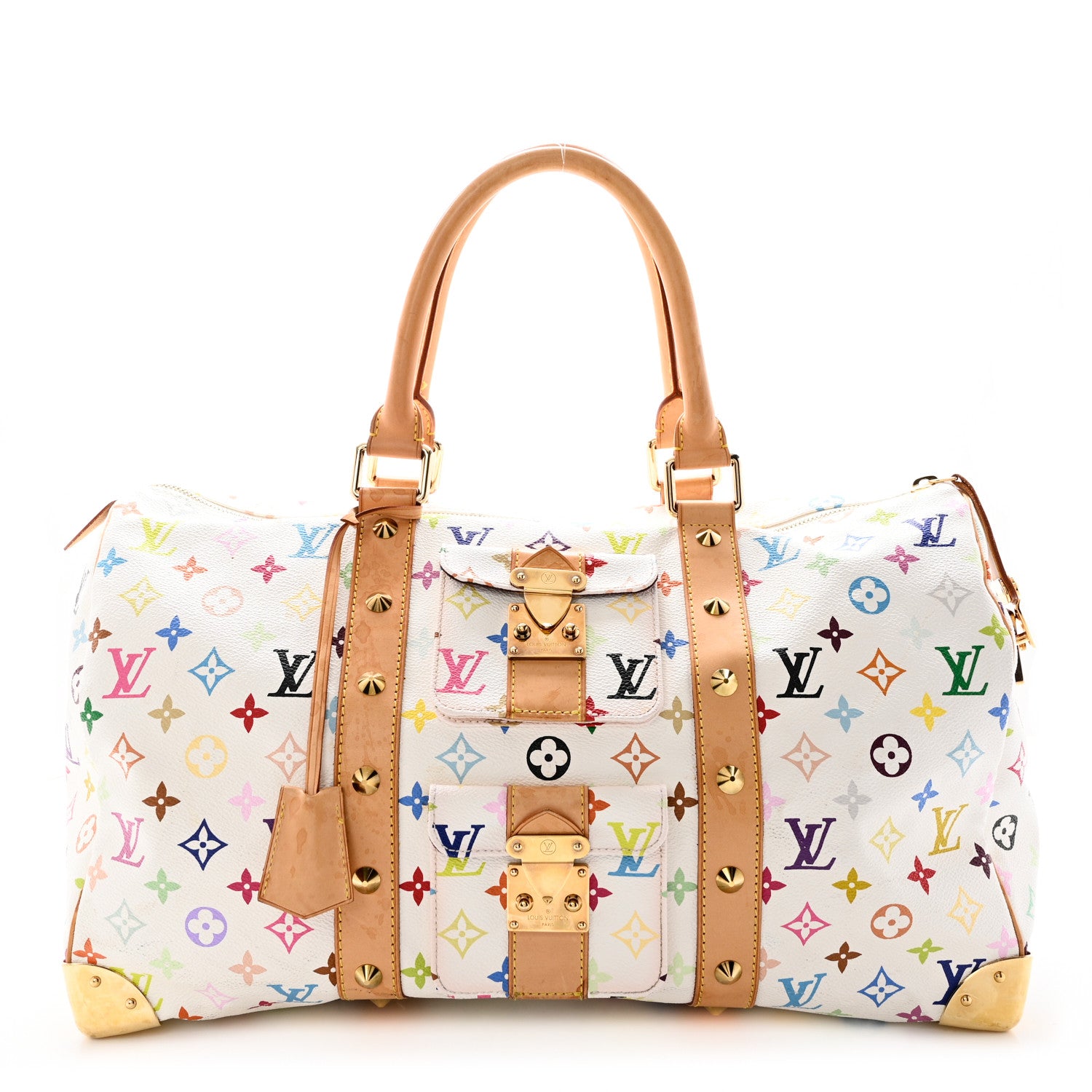 Louis Vuitton Monogram Multicolor Keepall 45 White 1 of 21