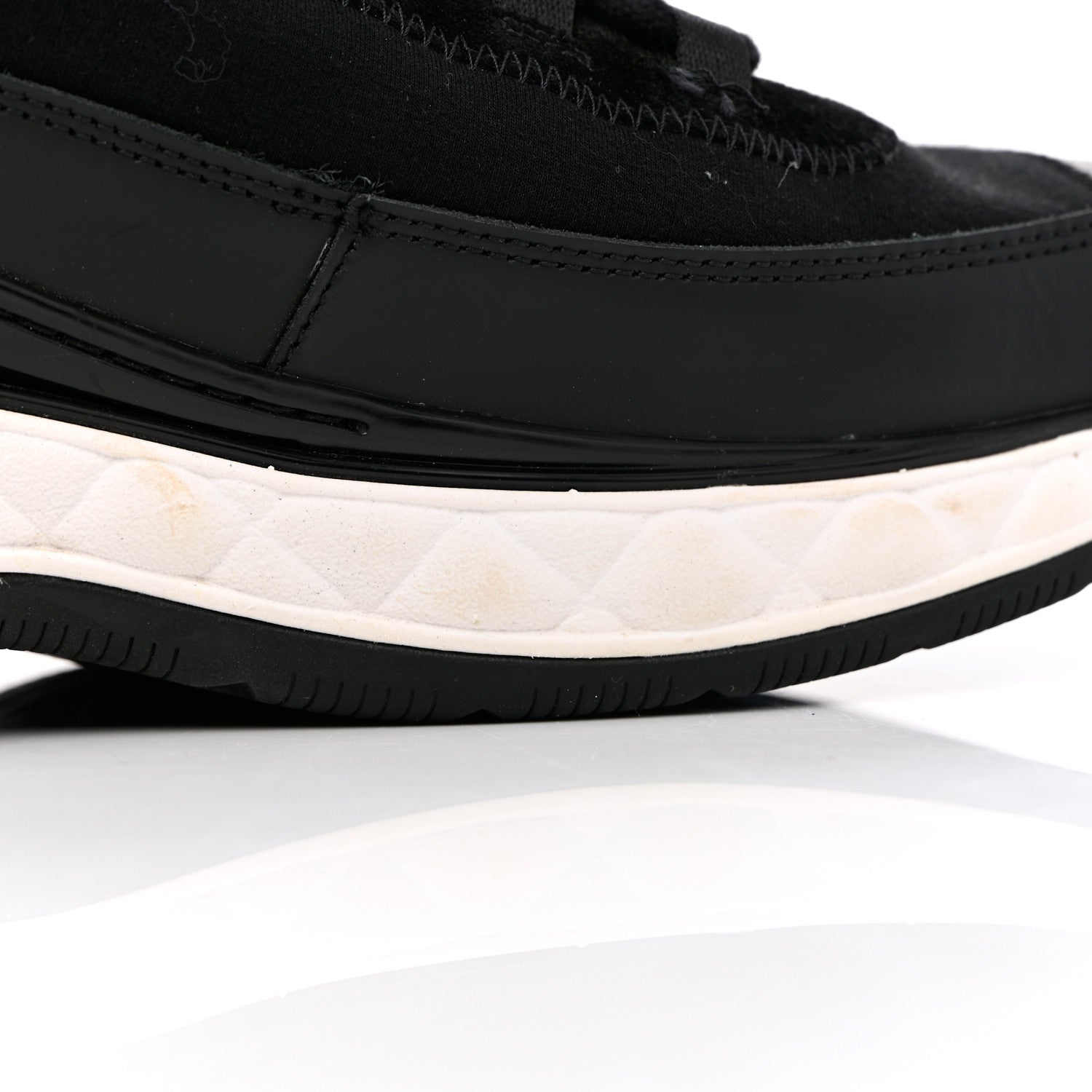 Chanel Velvet Calfskin Mixed Fibers CC Sneakers 41 Black 17 of 17